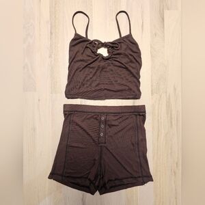 Urban Outfitters Out From Under Brown Pajama Set